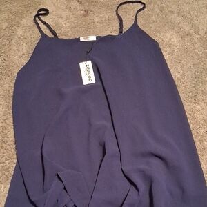 Zara Women’s Navy Blue Spaghetti Strap Top